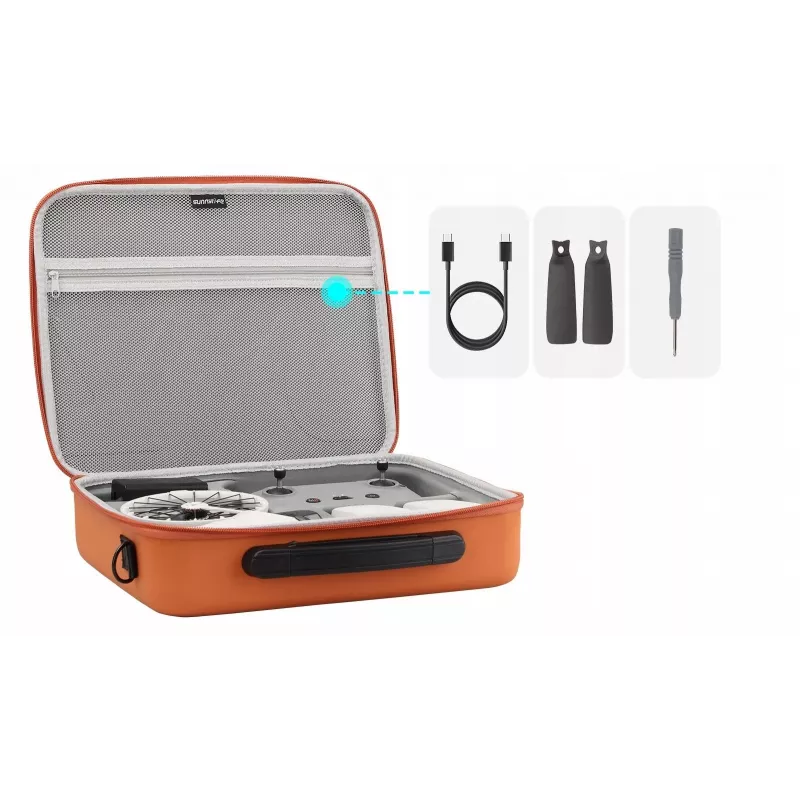 SUNNYLIFE XL Hard Case for DJI Flip Drone and Remote Controller - Orange