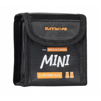 SUNNYLIFE Fireproof Battery Safety Bag, skirta 2x DJI Mini 5/4/3 Pro / Mini 3 / Lito 1 / Lito X1 akumuliatoriams
