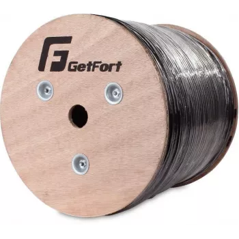 GETFORT PREMIUM Cat.5e U/UTP Outdoor UV-Resistant Solid Bulk Cable 500m Black
