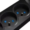 Getfort 5P 1,5m Black Surge Protected Power Strip