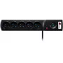 Getfort 5P 1,5m Black Surge Protected Power Strip