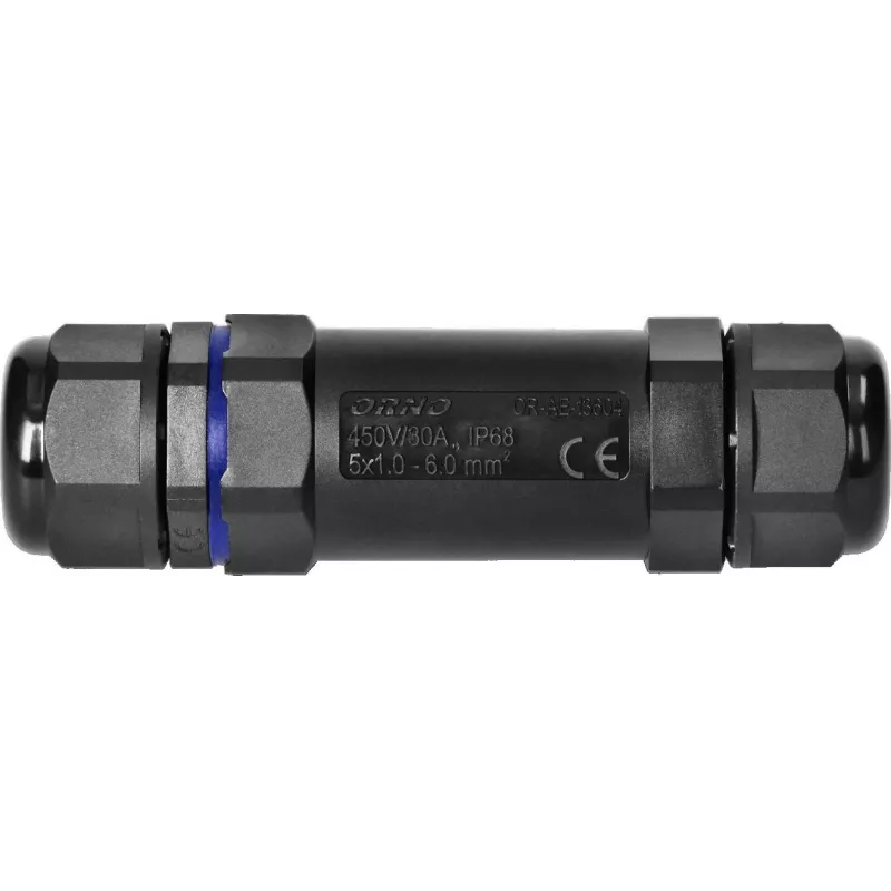 ORNO Tiesioginė kabelių jungtis M25 IP68 5x6mm² 450V/30A OR-AE-13604