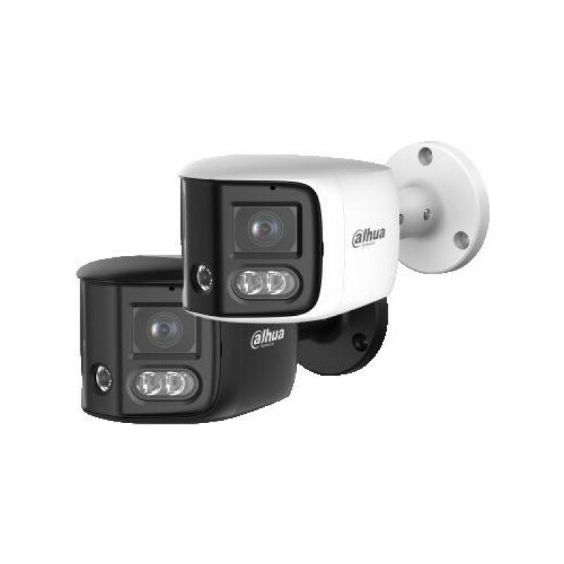 DAHUA IPC-PFW31259S-A180-E2-AS-PV-0280B 5MP dviejų objektyvų panoraminė lauko IP vaizdo kamera su aktyviu atgrasymu, dvipusiu garsu ir PoE/Wi-Fi