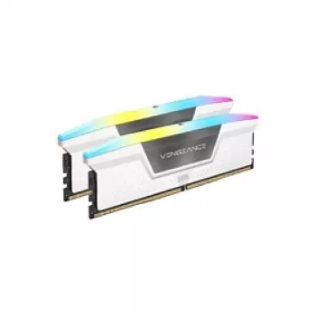 CORSAIR Vengeance RGB 32GB (2x16GB) DDR5 6000MHz CL38 White dviejų kanalų rinkinys