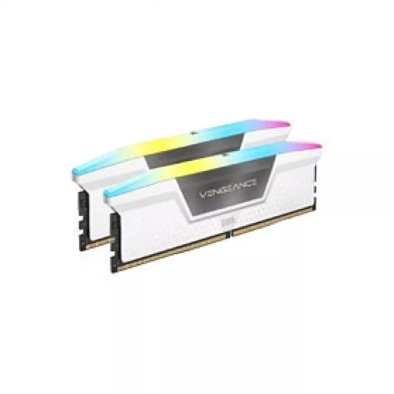 CORSAIR Vengeance RGB 32GB (2x16GB) DDR5 6000MHz CL38 White dviejų kanalų rinkinys