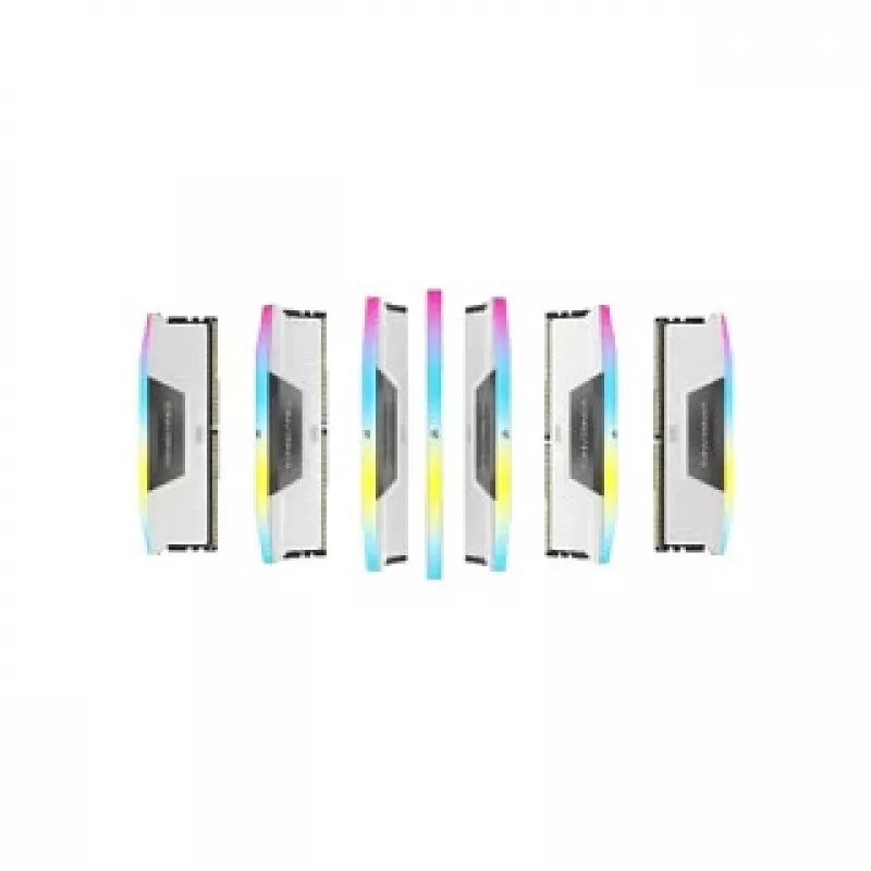 CORSAIR Vengeance RGB 32GB (2x16GB) DDR5 6000MHz CL38 White dviejų kanalų rinkinys