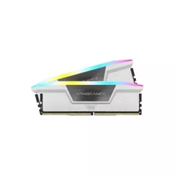 CORSAIR Vengeance RGB 32GB (2x16GB) DDR5 6000MHz CL38 White dviejų kanalų rinkinys