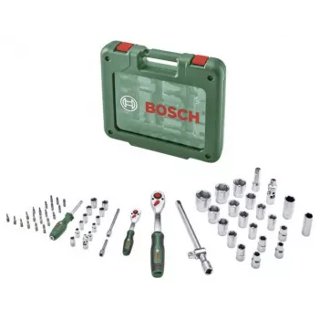 Bosch 60 dalių 1/4 inch ir 1/2 inch reketų ir nasrų rinkinys su dėklu, maks. sukimo momentas 768 Nm