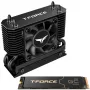 Team Group T-Force GC PRO 2TB M.2 2280 PCIe Gen5 NVMe SSD su T-FORCE DARK AirFlow radiatoriumi, juoda