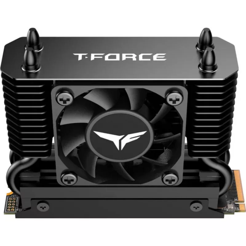 Team Group T-Force GC PRO 2TB M.2 2280 PCIe Gen5 NVMe SSD su T-FORCE DARK AirFlow radiatoriumi, juoda