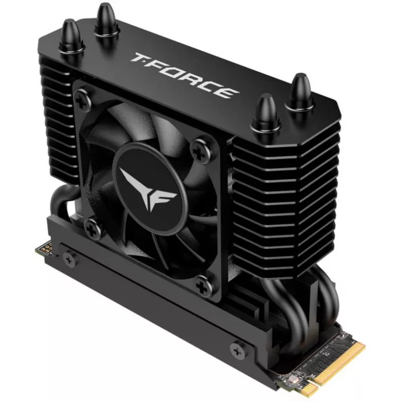 Team Group T-Force GC PRO 2TB M.2 2280 PCIe Gen5 NVMe SSD su T-FORCE DARK AirFlow radiatoriumi, juoda