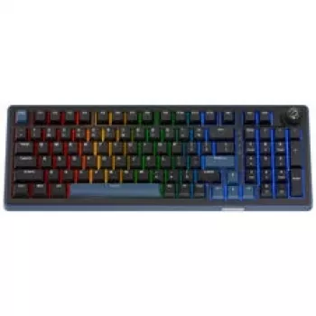 Ducky OK-M 98 žaidimų klaviatūra, 98% išdėstymas, keičiami jungikliai, RGB foninis apšvietimas, ANSI US, KTT Wine Red linijiniai jungikliai