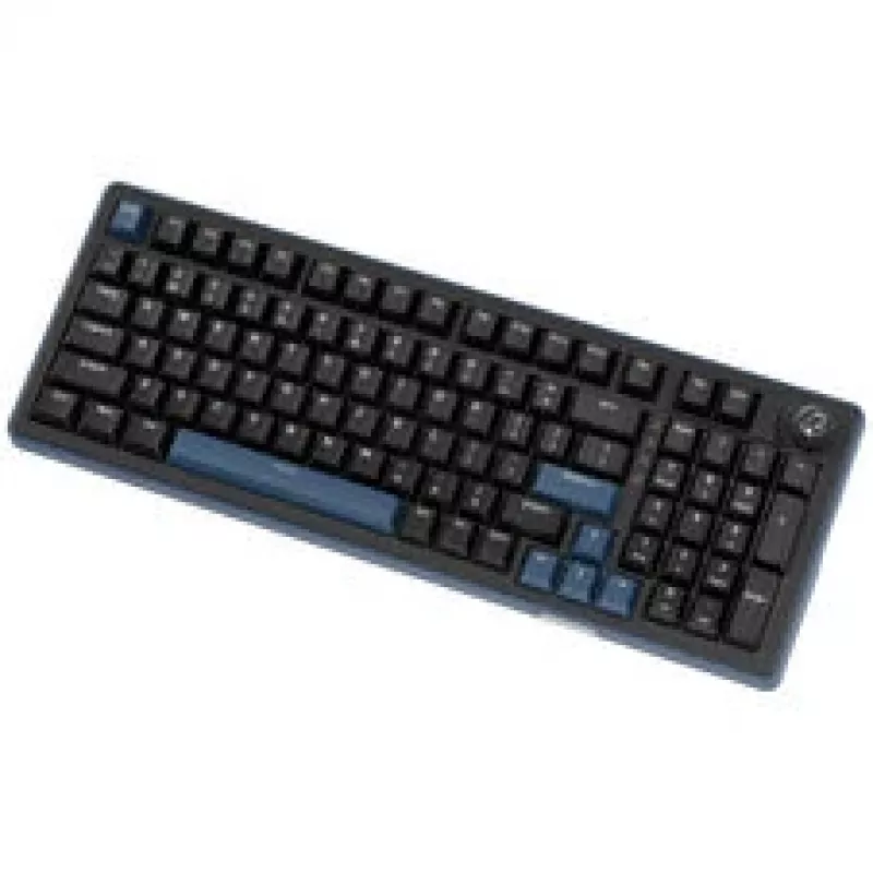 Ducky OK-M 98 žaidimų klaviatūra, 98% išdėstymas, karštai keičiami jungikliai, RGB, ANSI - KTT Baby Blue jungikliai