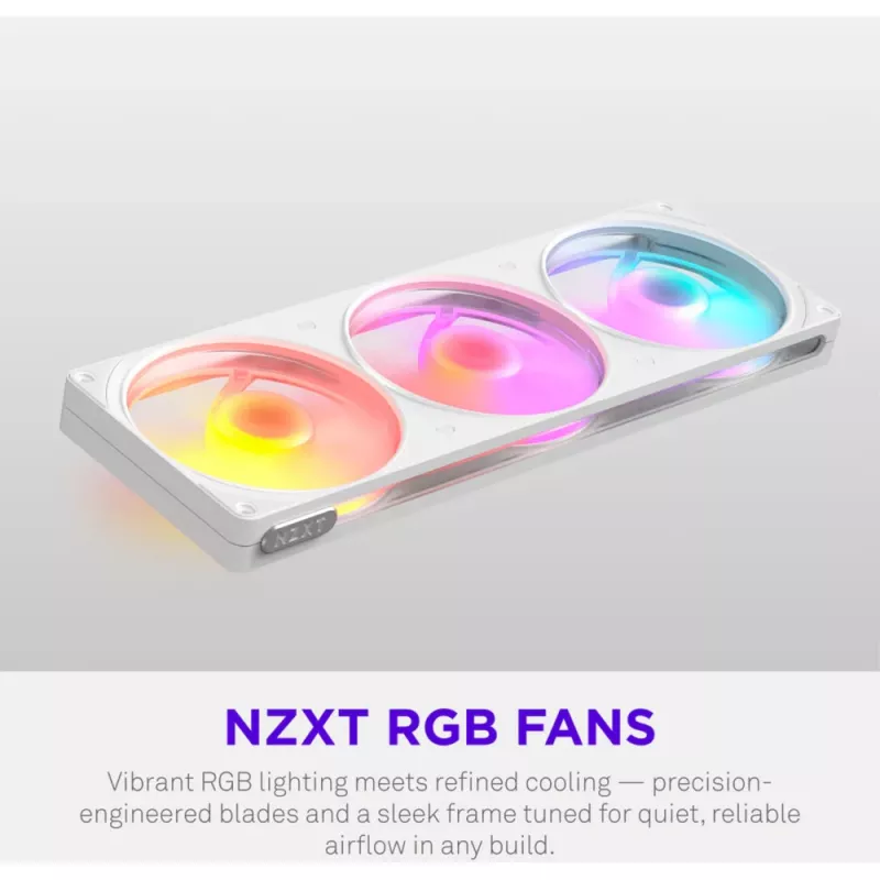 NZXT F360 RGB White 360mm All-in-One skysčio aušintuvas procesoriui