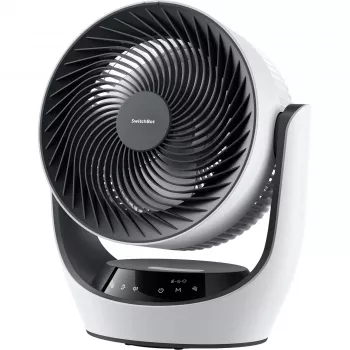 SwitchBot Battery-Powered Smart Circulator Fan 100 greičių, 90° horizontalus ir 100° vertikalus siūbavimas, Bluetooth ir Wi-Fi (reikalingas Hub), baltas