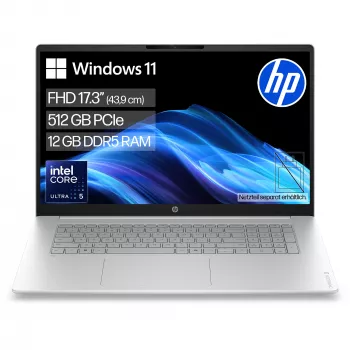 HP OmniBook 3 17-dg0053ngx 17,3 colio Full HD nešiojamasis kompiuteris - Intel Core Ultra 5 225U, 12GB RAM, 512GB SSD, Windows 11 Pro, sidabrinis