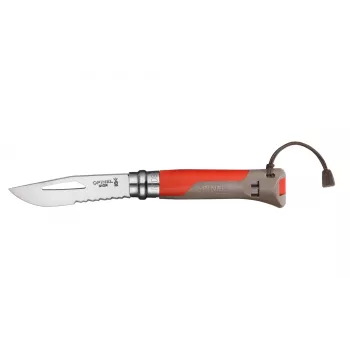 Opinel No. 08 Outdoor Red daugiafunkcis kišeninis peilis