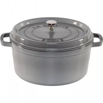 STAUB La Cocotte 28 cm apvalus ketaus puodas, grafito pilka
