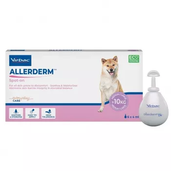 Virbac Allerderm Spot-On šunims – dermatologinė odos barjero priežiūra, 6 pipetės x 4 ml