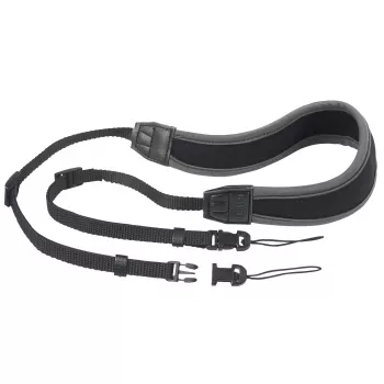 Kaiser 2-in-1 neopreno fotoaparato diržas, juodas, su greito atkabinimo užraktais, paverčiamas į rankų dirželius, reguliuojamas iki 140 cm, DSLR, veidrodiniams, žiūronams