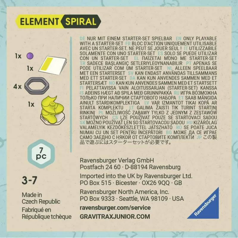 Ravensburger GraviTrax Junior elementas „Spiralė“