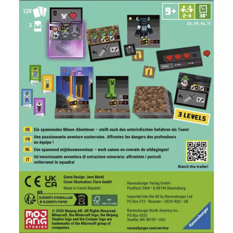 RAVENSBURGER Minecraft: Digging Down strateginis stalo žaidimas