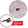 Einhell Power X-Change belaidis oro pūstuvas TE-CB 18/270 Li - Solo (18 V, raudonas/juodas, be akumuliatoriaus)