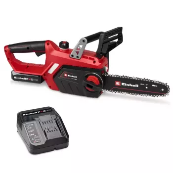 Einhell GE-LC 18/25-1 Li komplektas – belaidis grandininis pjūklas su 3,0 Ah baterija ir įkrovikliu