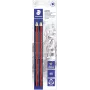STAEDTLER Tradition Jumbo HB trikampis grafito pieštukas, 2 vnt., juodas su klasikinėmis juostelėmis