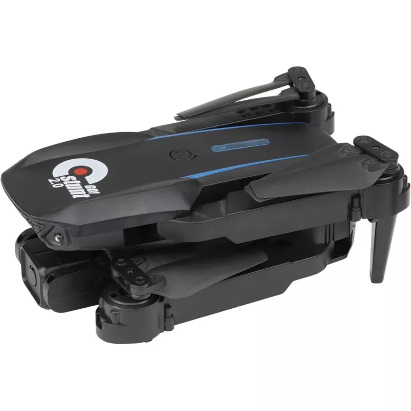 Revell RC Quadrocopter GO! Stunt 2.0 - 2,4 GHz 4 kanalų paruoštas skrydžiui dronas su 6 ašių giroskopu, Headless režimu, 360° salto, LED apšvietimu, 3 greičio lygiais, LiPo baterija, nuo 8 metų