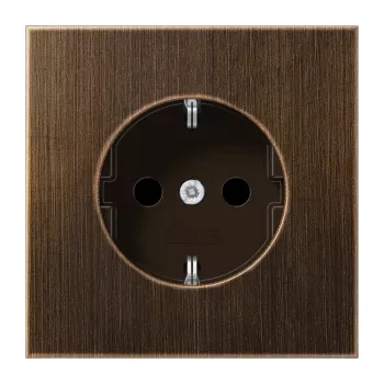 JUNG ME1520AT Schuko kištukinis lizdas 16A 250V, žalvario antikas