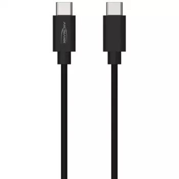 ANSMANN USB-C į USB-C duomenų ir įkrovimo laidas 2m juodos spalvos 60W PD
