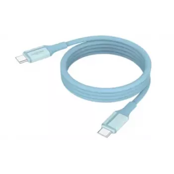 ANSMANN magnetinis USB-C silikoninis kabelis 120 cm mėlynas