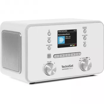 TechniSat DigitRadio 550 IR internetinis DAB+ FM radijas su Bluetooth, Spotify Connect, 20W stereo, spalvotu TFT ekranu, baltas