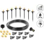Delock Micro-Drip Set for Pots – pilnas lašelinio laistymo rinkinys vazoniniams augalams, 10 augalų, 15 m pagrindinė žarna, reguliuojami lašintuvai, atsparus UV spinduliams