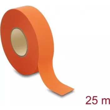 Delock Fabric Tape 25 m x 25 mm, plėšimui atspari, lipni, oranžinė