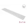 Delock lipnus kabelių kanalas su stumdomu dangteliu 15 x 10 mm - 1 m, 5 vnt., baltas