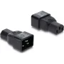Delock IEC 60320 C20 į C13 maitinimo adapteris, kištukas į lizdą, 10 A, 250 V, tiesus, juodas