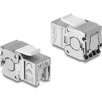 Delock Keystone modulis RJ45 lizdas į LSA Cat.6A ekranuotas, be įrankių, su dulkių dangteliu