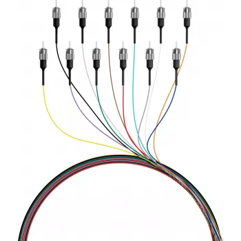 EFB Fibre Pigtail ST 50/125 µm OM4, 12 spalvų rinkinys, 2 m
