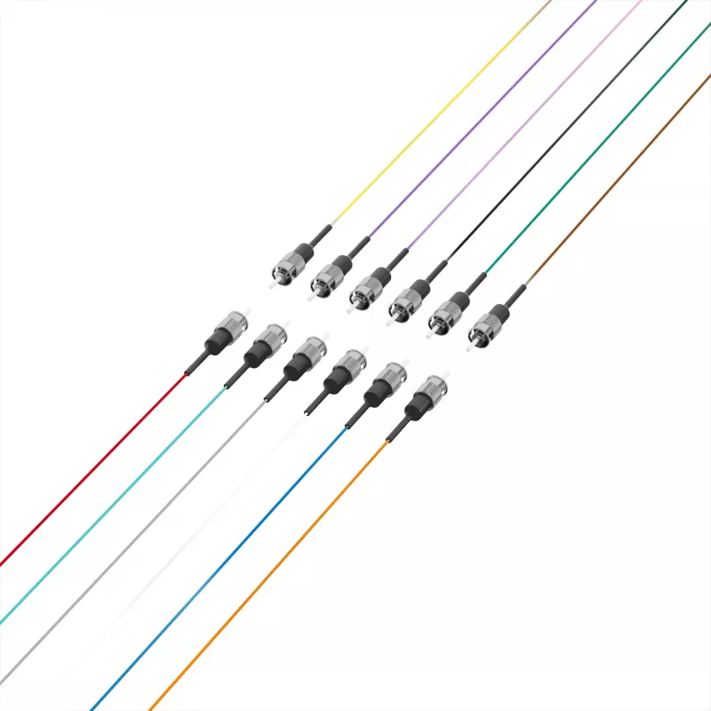 EFB Fibre Pigtail ST 50/125 µm OM4, 12 spalvų rinkinys, 2 m
