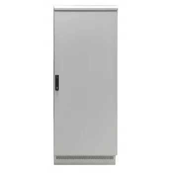 EFB Elektronik 19 inch IP55 tinklo spinta 24U 800x800 su sumontuotu pagrindu, šviesiai pilka RAL 7035