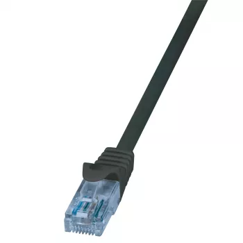 LogiLink Cat.6A U/UTP jungiamasis kabelis, 10 m, juodas, LSZH, 10Gbps