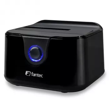 FANTEC DS-X1U3-Glanz USB 3.2 Gen 1 dokų stotelė 2,5 colio SATA HDD/SSD, blizgios juodos spalvos
