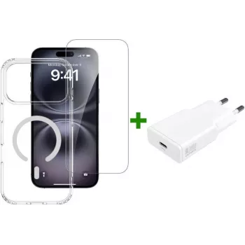 4SMARTS 3-in-1 Premium Starter rinkinys, skirtas „Apple iPhone 18 Pro Max“ / „17 Pro“