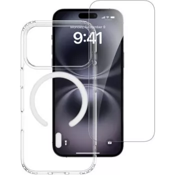 4smarts 360 Premium apsaugos rinkinys, skirtas Apple iPhone 18 Pro / 17 Pro, MagSafe, skaidrus