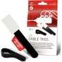 LABEL THE CABLE LTC 2610-10 daugkartinio naudojimo kabelių raišteliai su užrašymo vieta, juodi, 10 vnt.