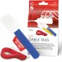 LABEL THE CABLE LTC 2630-10 daugkartinio naudojimo lipnūs kabelių raiščiai su etiketėmis, įvairių dydžių ir spalvų, 10 vnt.