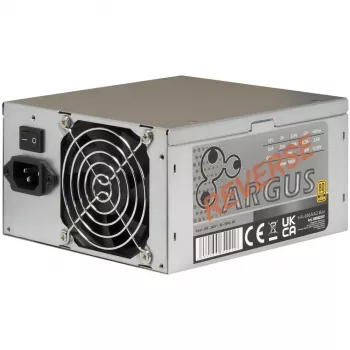 Inter-Tech HA-600AA2-Rev 600W ATX maitinimo blokas - juodas, nemodulinis, 120mm ventiliatorius
