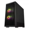 Fortron M330 grūdinto stiklo Mini Tower kompiuterio korpusas, juodas